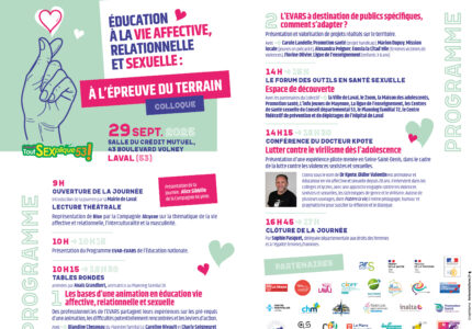 Colloque du Collectif Tout SEXplique 53 : « L’Éducation à la Vie Affective, Relationnelle et Sexuelle à l’épreuve du terrain »
